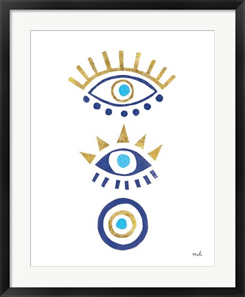 Framed Evil Eye I Print