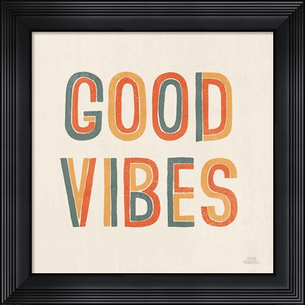 Framed Retro Words I Print