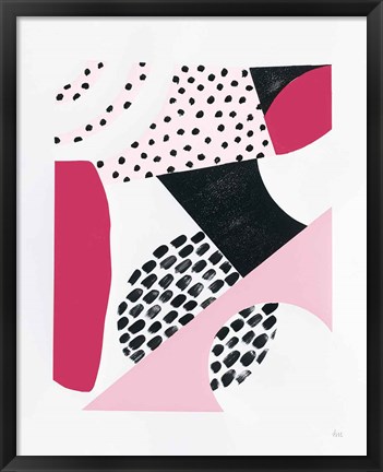 Framed Luminous Tumble II Pink Print