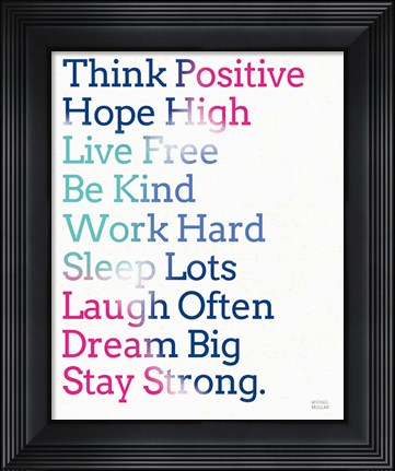 Framed Key to Happiness I Hot Pink Print