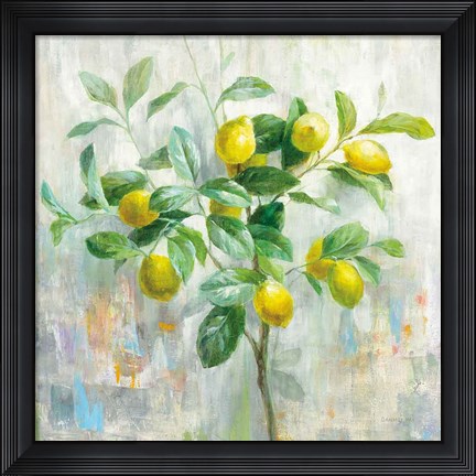 Framed Lemon Branch Print