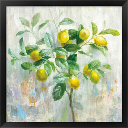 Framed Lemon Branch Print