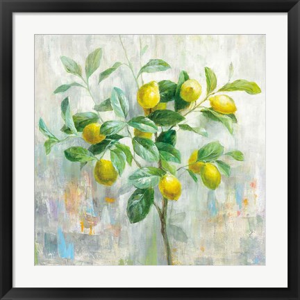 Framed Lemon Branch Print