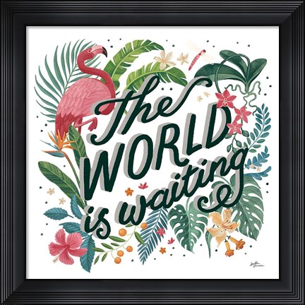 Framed Jungle Love VIII White Print