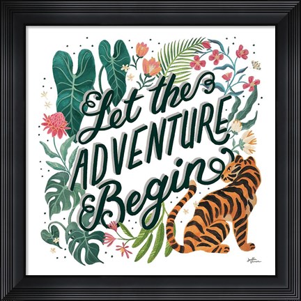 Framed Jungle Love VII White Print