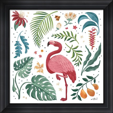 Framed Jungle Love VI White Print