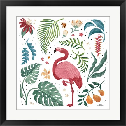 Framed Jungle Love VI White Print