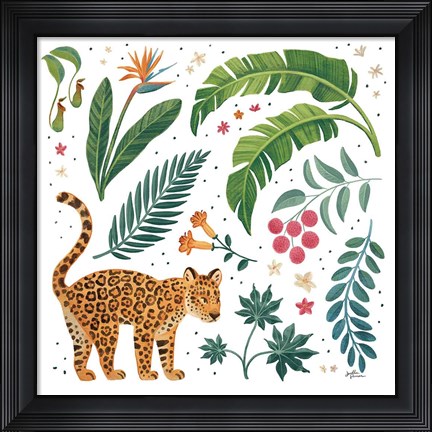 Framed Jungle Love IV White Print