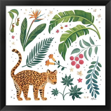 Framed Jungle Love IV White Print