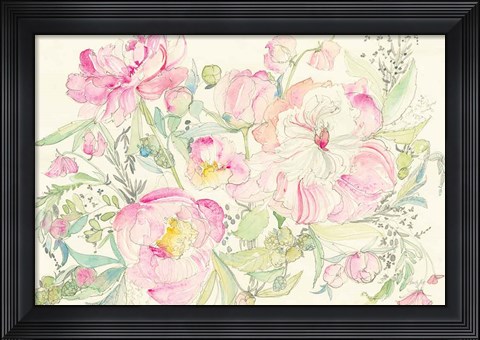 Framed Peony Garden Print