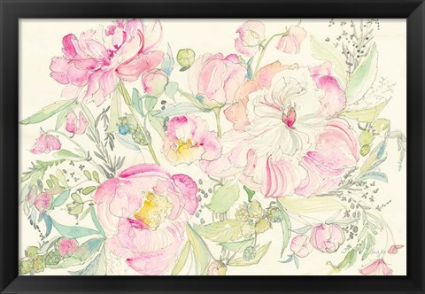 Framed Peony Garden Print