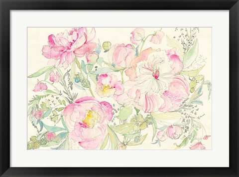 Framed Peony Garden Print