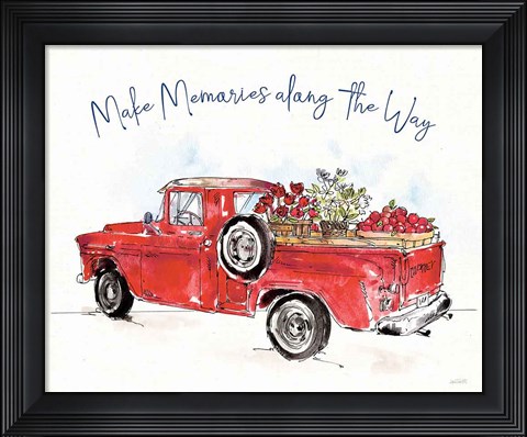 Framed Americana Mood IX Blue Print