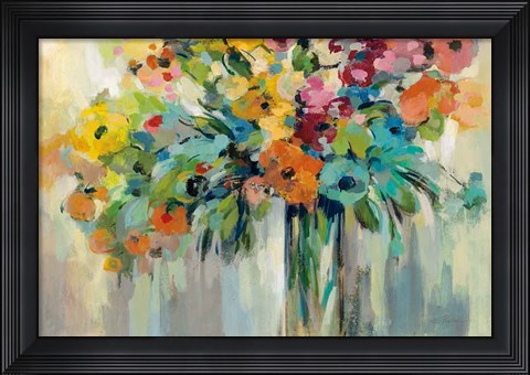 Framed Cloud of Flowers Print