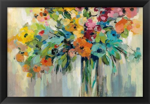 Framed Cloud of Flowers Print