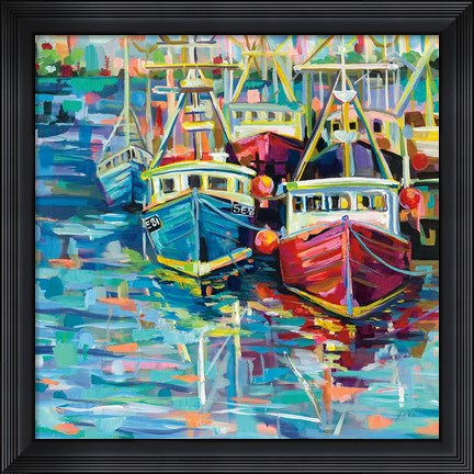 Framed Stonington Docks Print