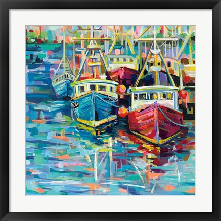 Framed Stonington Docks Print