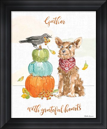 Framed Harvest Dogs V Print