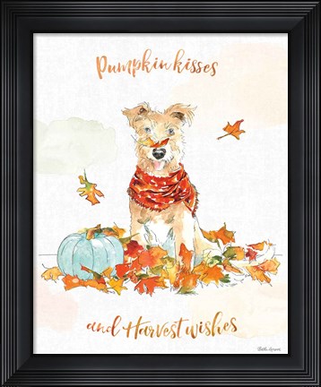 Framed Harvest Dogs II Print