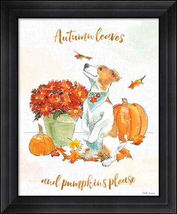 Framed Harvest Dogs III Print