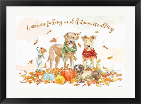 Framed Harvest Dogs I Print