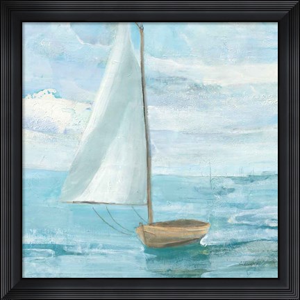Framed Silver Sail Bright Print