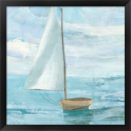 Framed Silver Sail Bright Print
