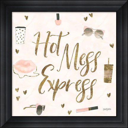 Framed Boss Ladies VII Pink Hot Mess Print