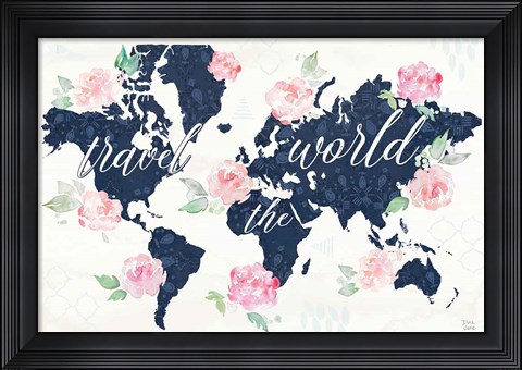 Framed Moroccan Bouquet I Print