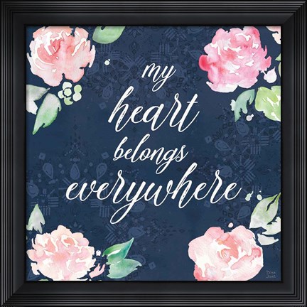 Framed Moroccan Bouquet V Print