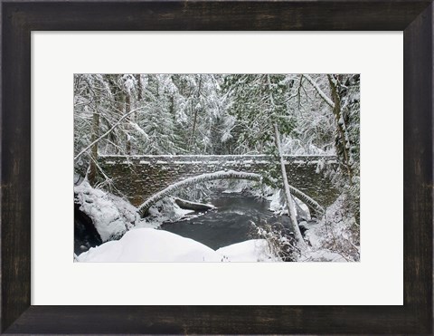 Framed Whatcom Creek Bridge Print