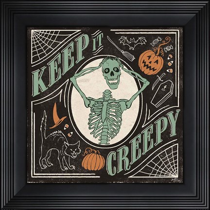 Framed Scaredy Cats V Print