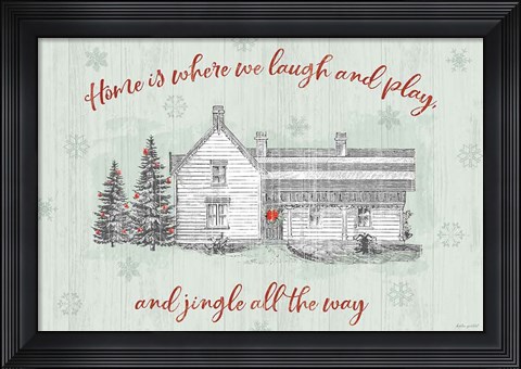 Framed Farmhouse Christmas I Print