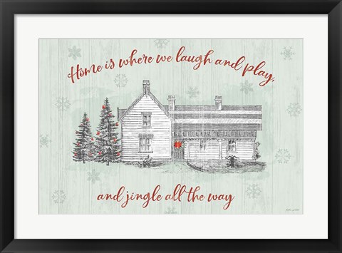 Framed Farmhouse Christmas I Print