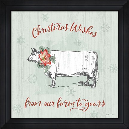 Framed Farmhouse Christmas III Print
