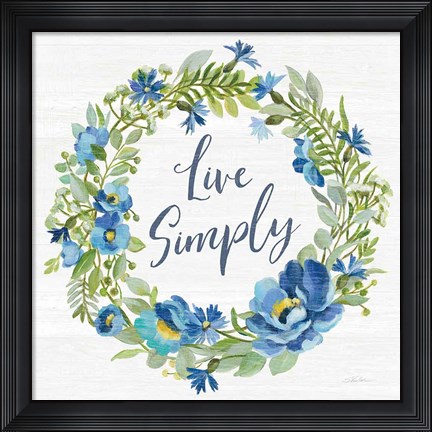Framed Botanical Blue VI Print