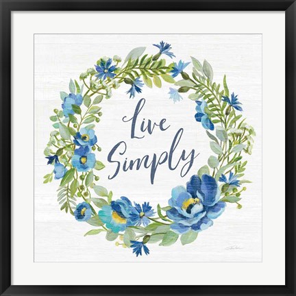 Framed Botanical Blue VI Print