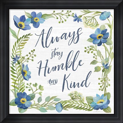 Framed Botanical Blue IV Print