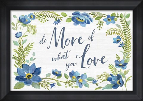 Framed Botanical Blue III Print