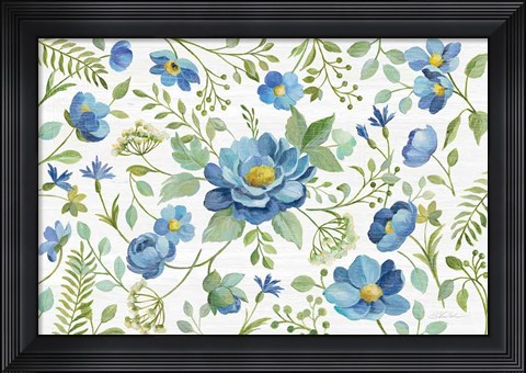 Framed Botanical Blue I Print