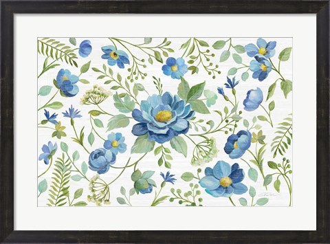 Framed Botanical Blue I Print