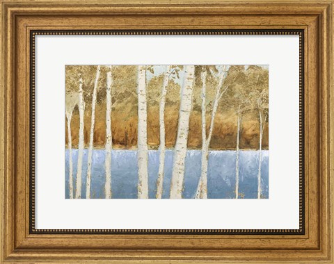 Framed Lakeside Birches Print