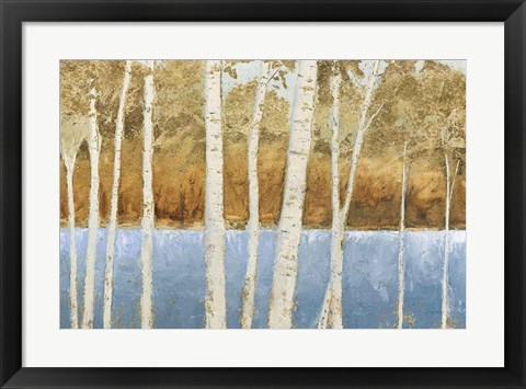 Framed Lakeside Birches Print