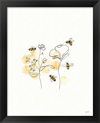 Framed Bees and Botanicals III Print