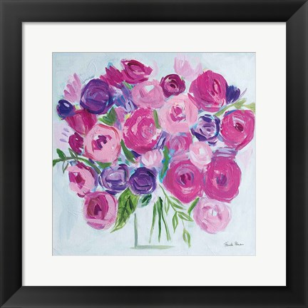 Framed Roses are Pink Print