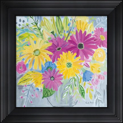 Framed Happy Flowers Print