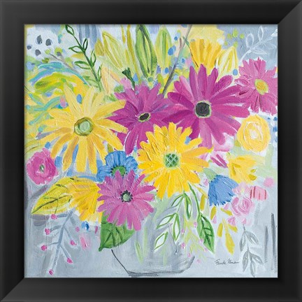 Framed Happy Flowers Print