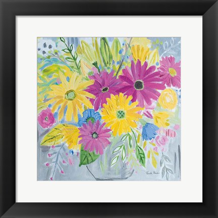 Framed Happy Flowers Print