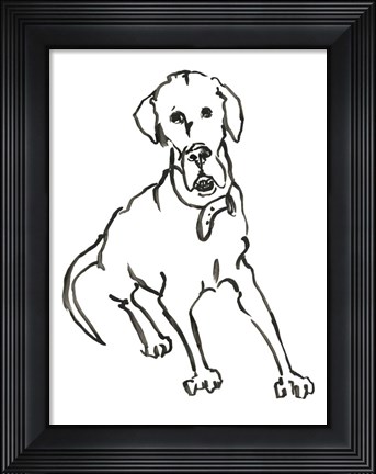 Framed Dog I Print