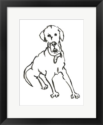Framed Dog I Print